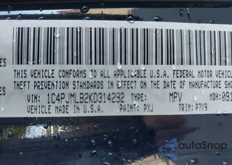 2019 Jeep Cherokee Latitude Plus 4X4 z USA, uszkodzony, nr VIN 1C4PJMLB2KD314292